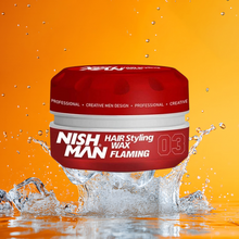 Load image into Gallery viewer, NISHMAN Hair Styling Wax 03 Flaming 150ml.
