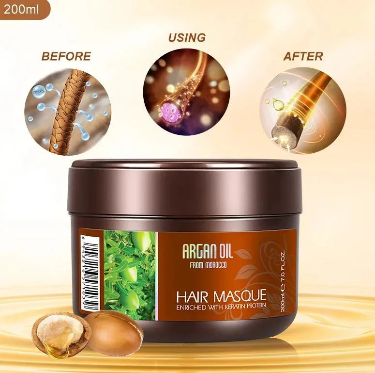 ARGAN OIL FROM MOROCCO Hair Masque Enriched With Keratin Protein-200ml