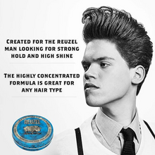 Load image into Gallery viewer, REUZEL Blue Strong High Sheen Pomade 113gr
